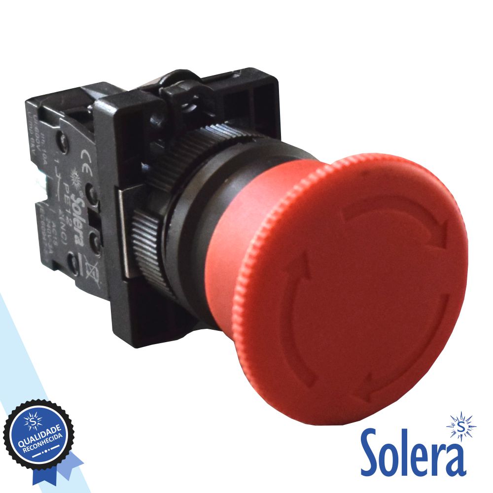 Pulsador De Emergência 230V Solera Botão