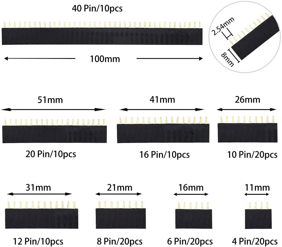 Pin Header 6 pinos fêmea