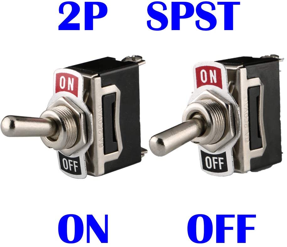 Interruptor de alavanca, interruptor basculante, SPST 12V-24V-48V-110V/10A, 220V-230V/6A