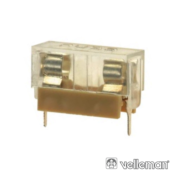 Suporte Fusíveis 5x20mm P/ Ci C/ Proteção Plástica VELLEMAN