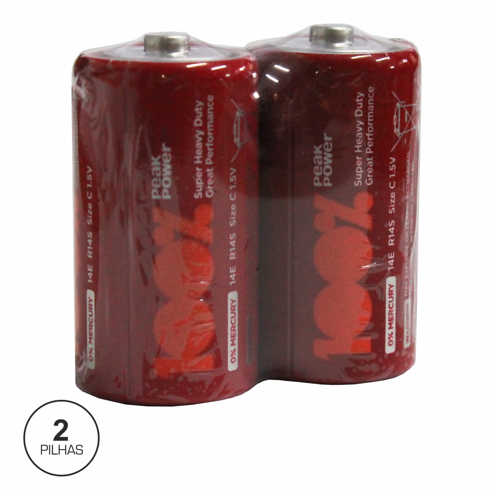 Pilha Zinco-Carvão LR14/C 1,5v 2x