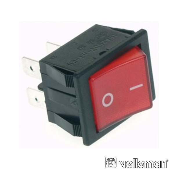 Interruptor Basculante C/ Luz 10A-250V Dpst On-Off Velleman