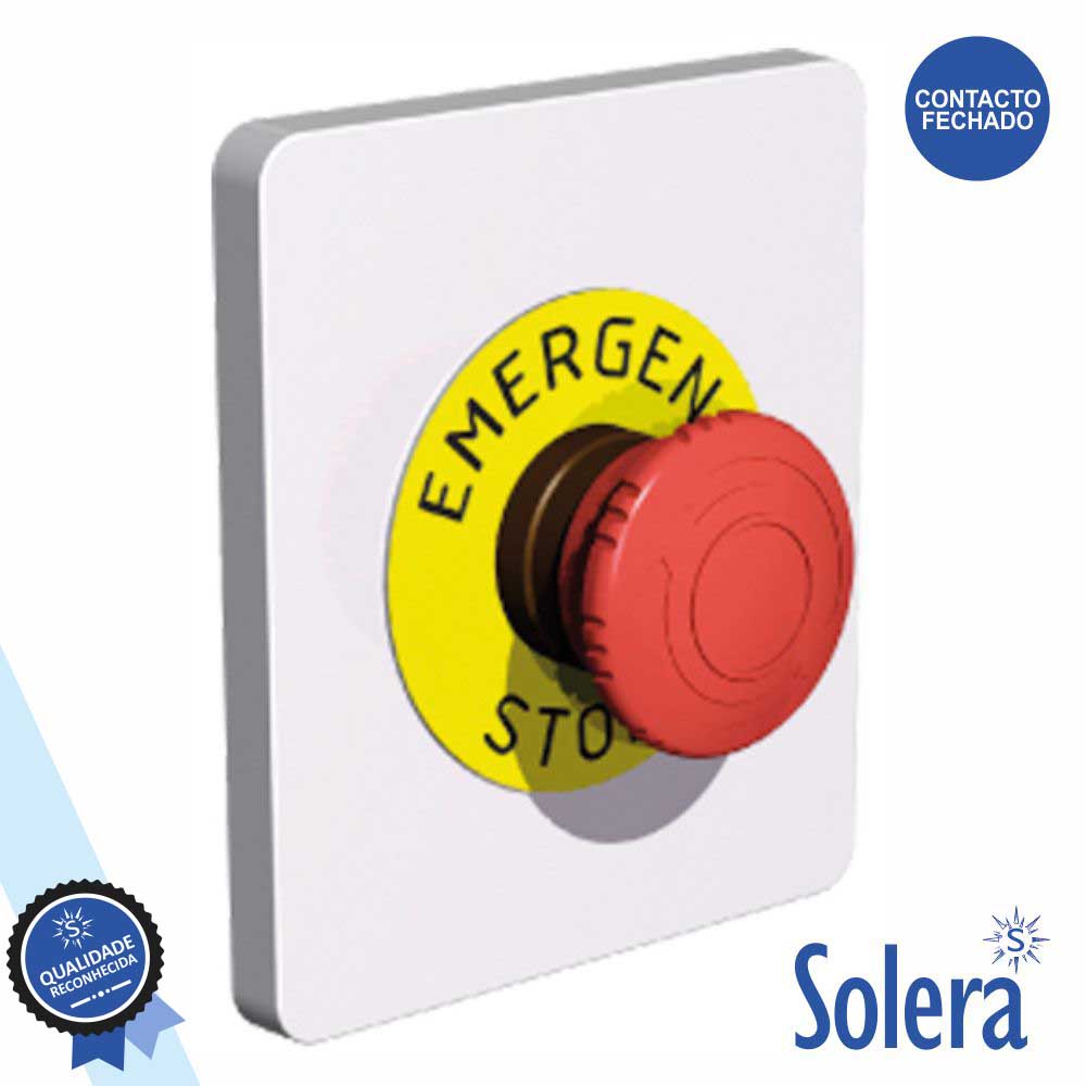 Pulsador De Emergência Parede 230V Solera Botão
