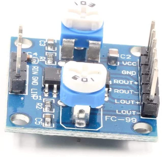Placa módulo PAM8406 amplificador digital 5Wx2 Stereo com potênciómetro