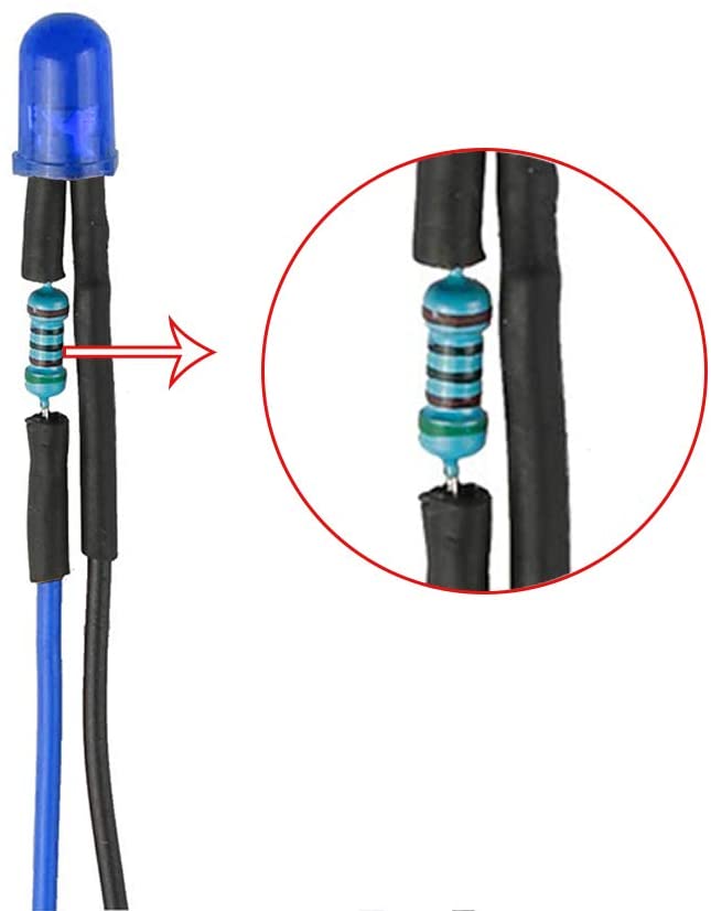 Led 5mm 12V Azul cabo de 20cm