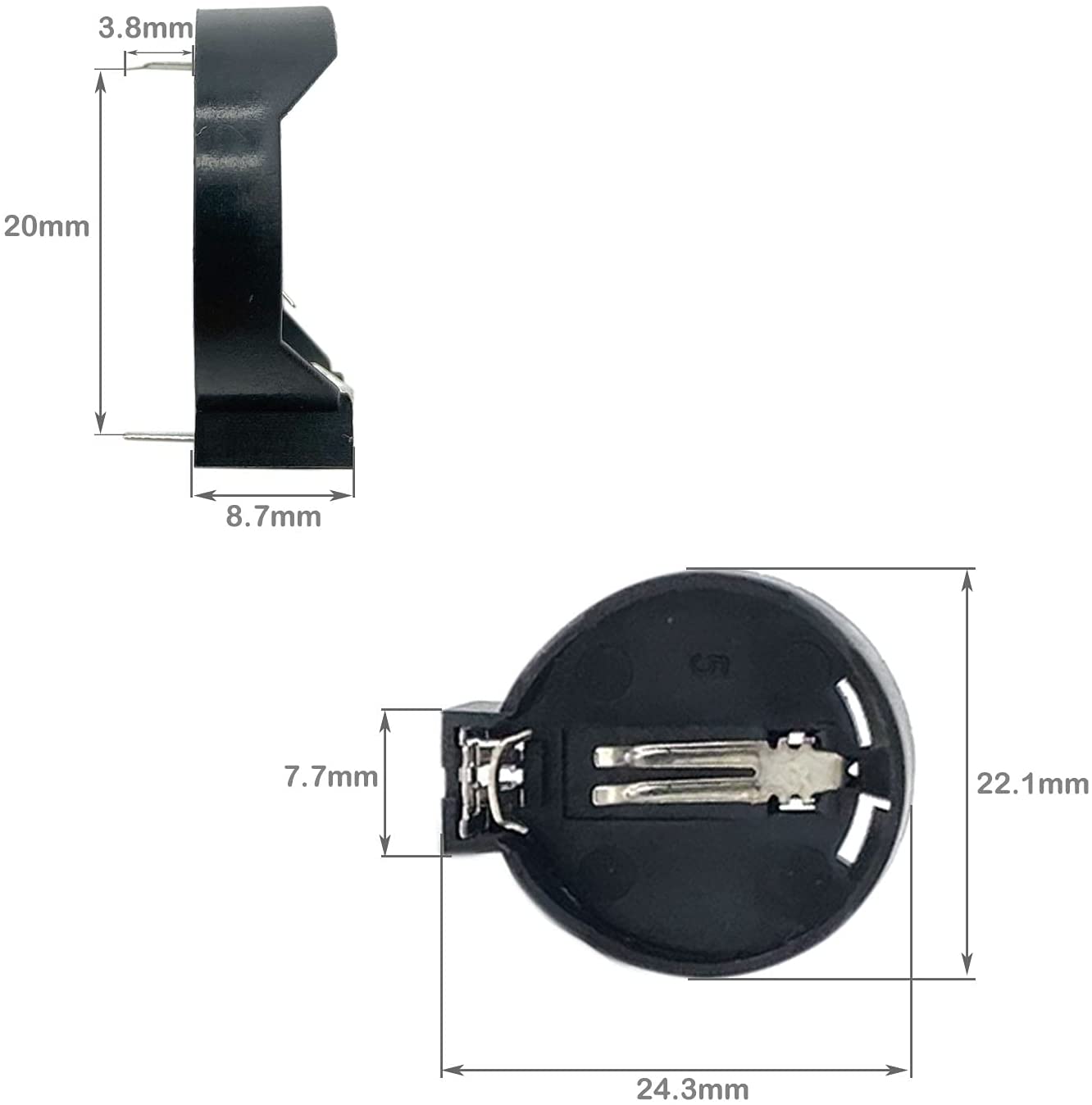 Suporte de bateria CR2032 CR2025 3V