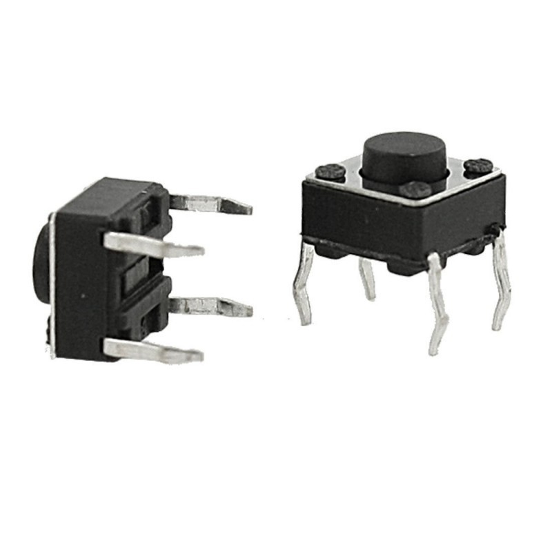 Micro botão de pressão 6 x 6 x 16 mm