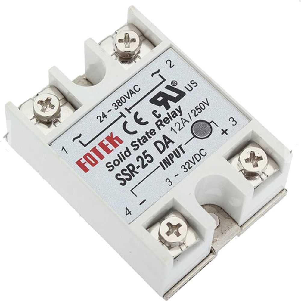 Relé 3-32vdc Interruptor Unipolar 12A/380V Sólido