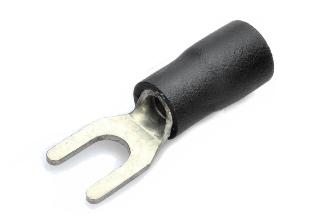 Terminal Forquilha Isolado 5,3mm Preto