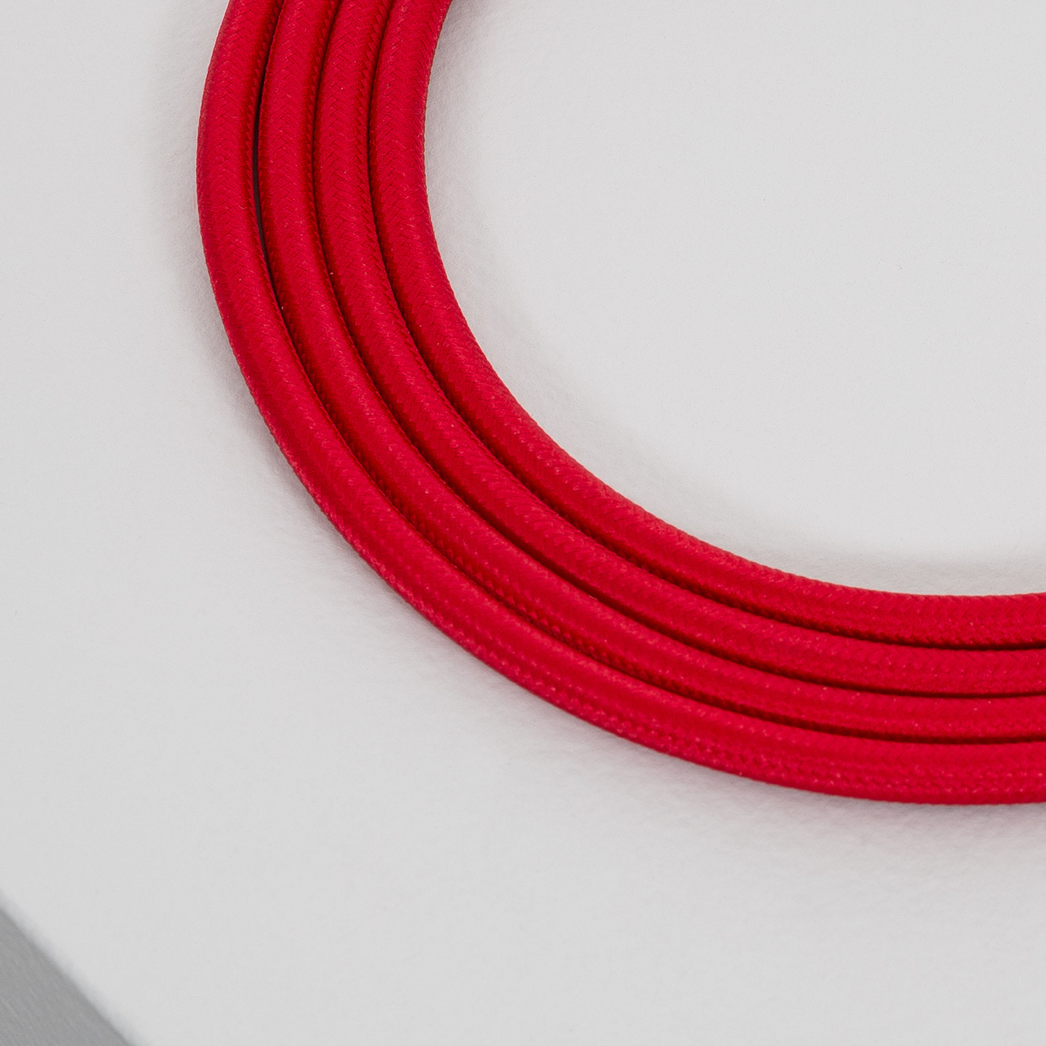Cabo Têxtil Trançado Vermelho 3x0,75mm2 para iluminação Led preço por metro