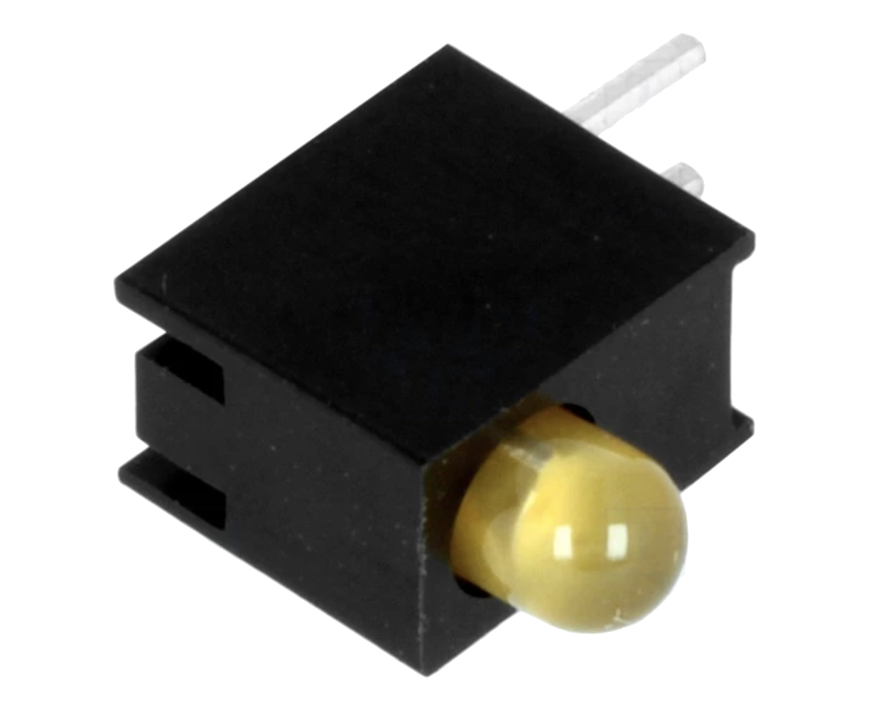 LED Amarelo de 3 mm com suporte