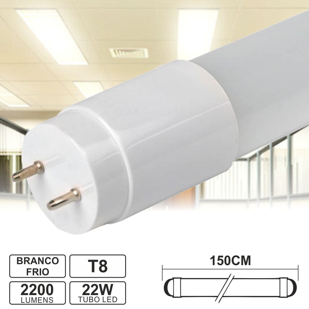 Lâmpada Led Tubular 22W 150Cm Leds T8 6500K 2200Lm (só levantamento em loja)