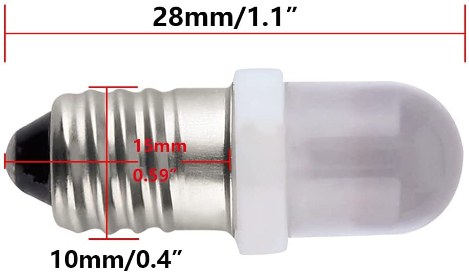 E10 12 V branco frio com base