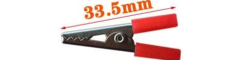 Pinça crocodilo 33,5 mm vermelha