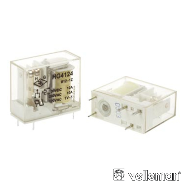 Relé 12Vdc Unipolar 10A/12V