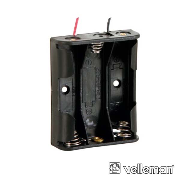 Suporte P/ 3 Pilhas AA C/ Fio VELLEMAN