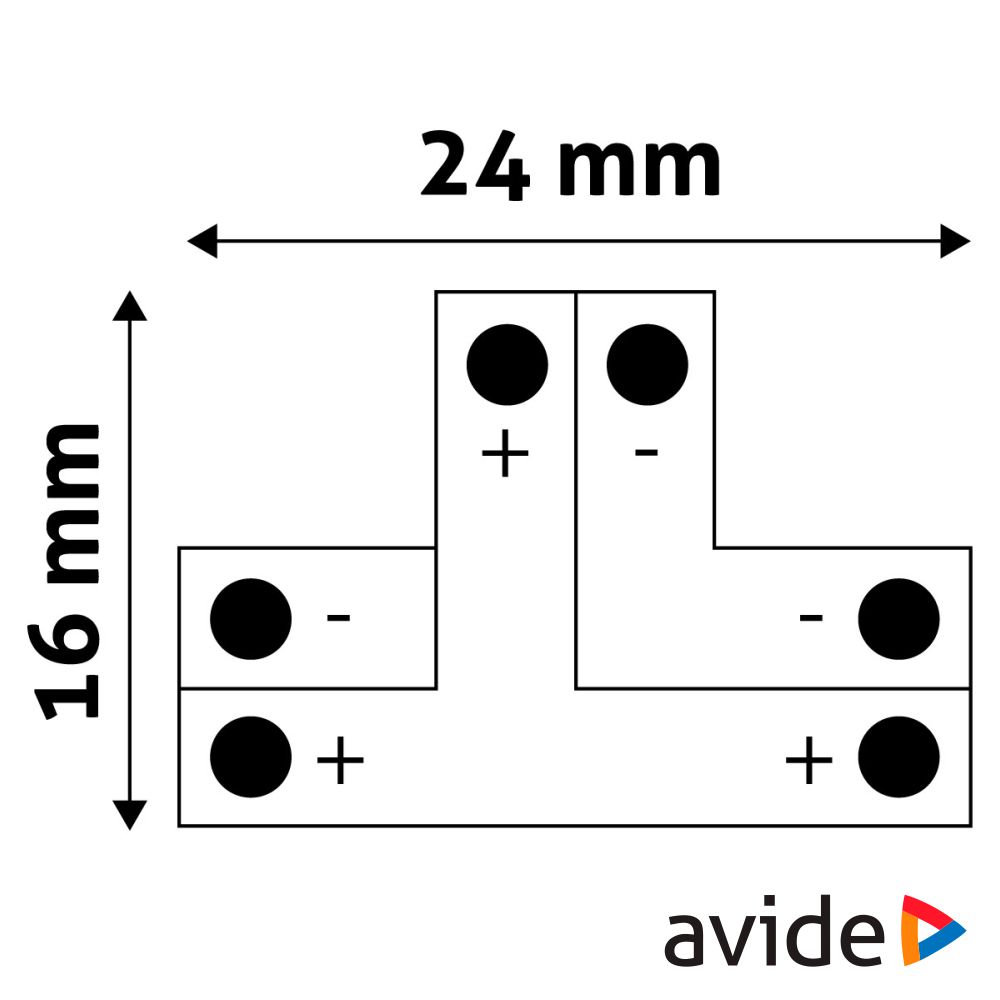 União P/ Fita LEDS Monocor IP20 T AVIDE