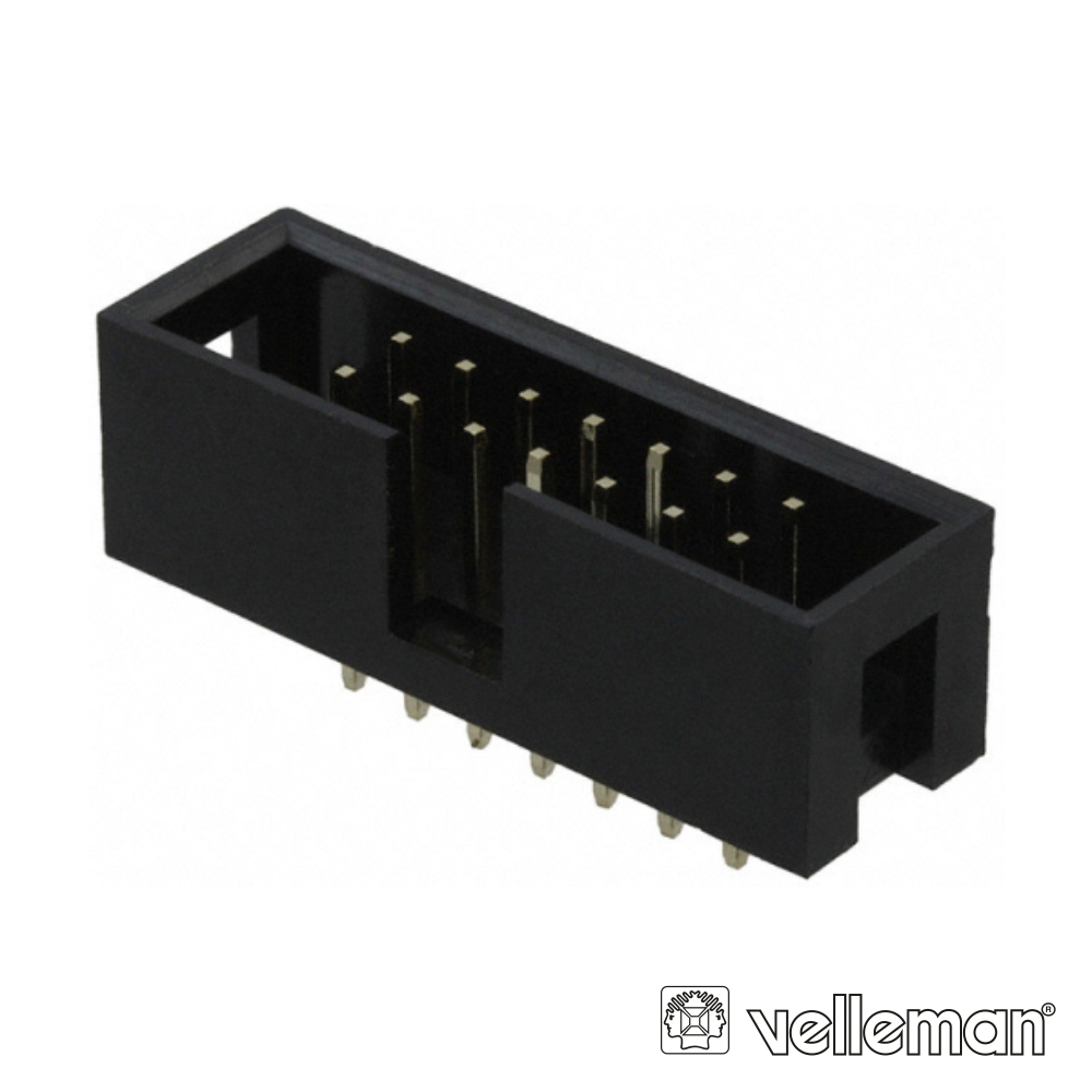 Ficha Conectora Macho P/ Ci Recto 2,54mm 14p VELLEMAN