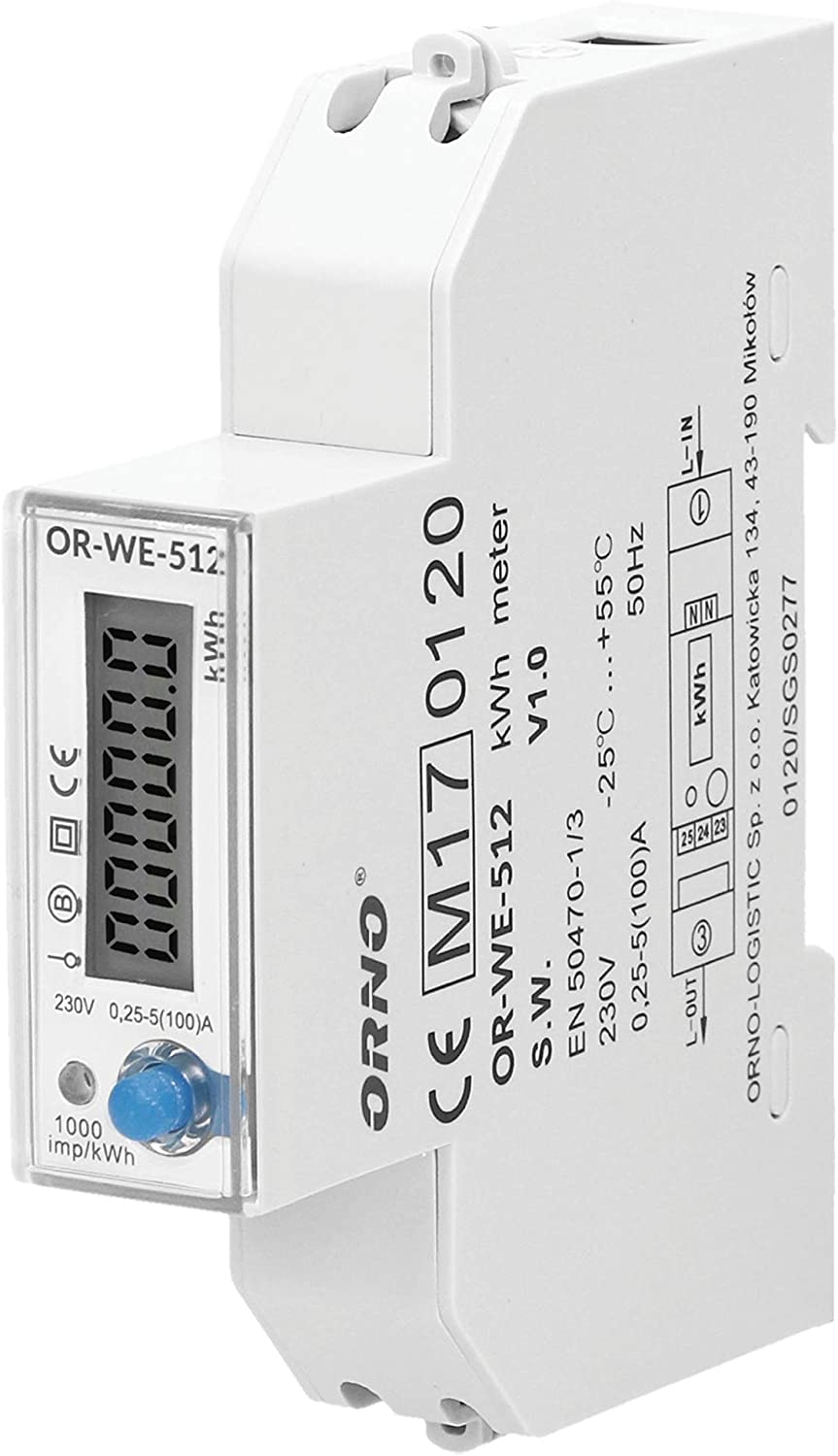 Medidor De Consumo Elétrico Monofásico Com Certificado MID (Basic)