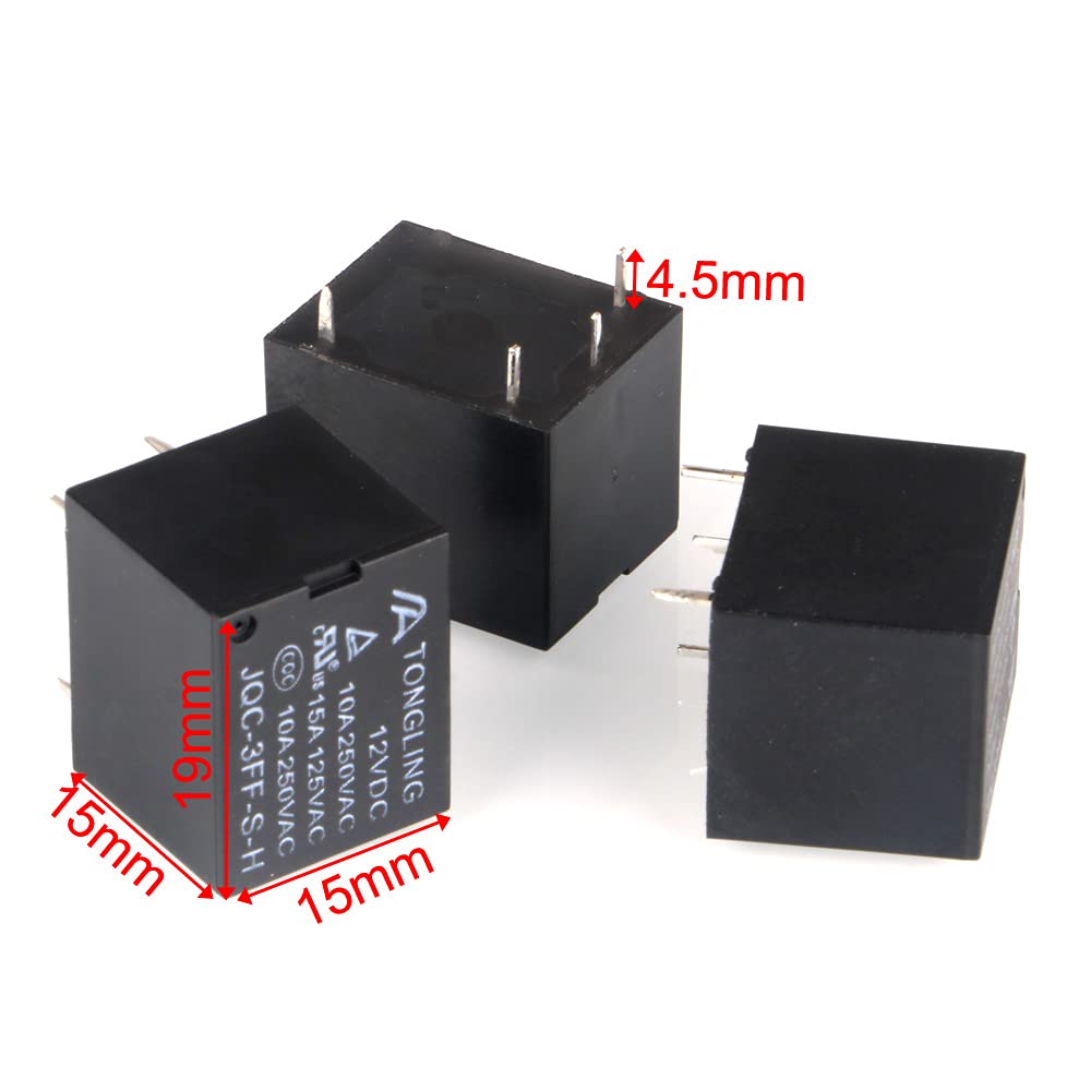 Relé de potência SPST PCB tipo DC 12 V bobina 4 pinos