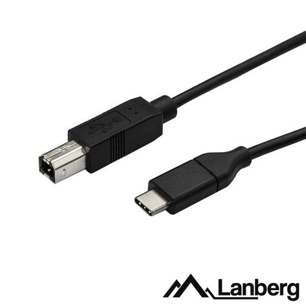 Cabo USB-C 2,0 Macho / USB-B Macho 3m LANBERG