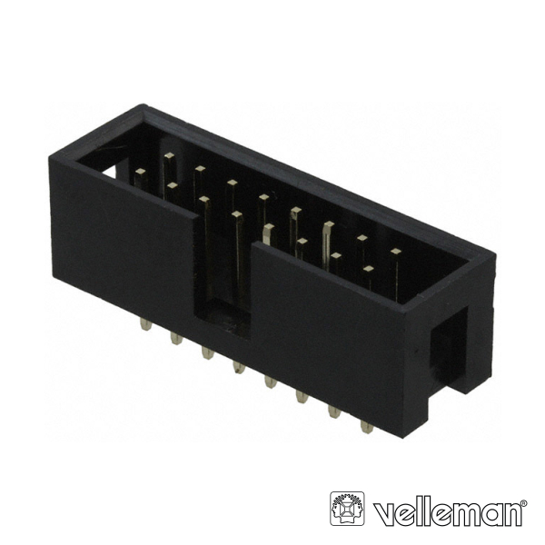 Ficha Conectora Macho P/ Ci Recto 2,54mm 16p VELLEMAN