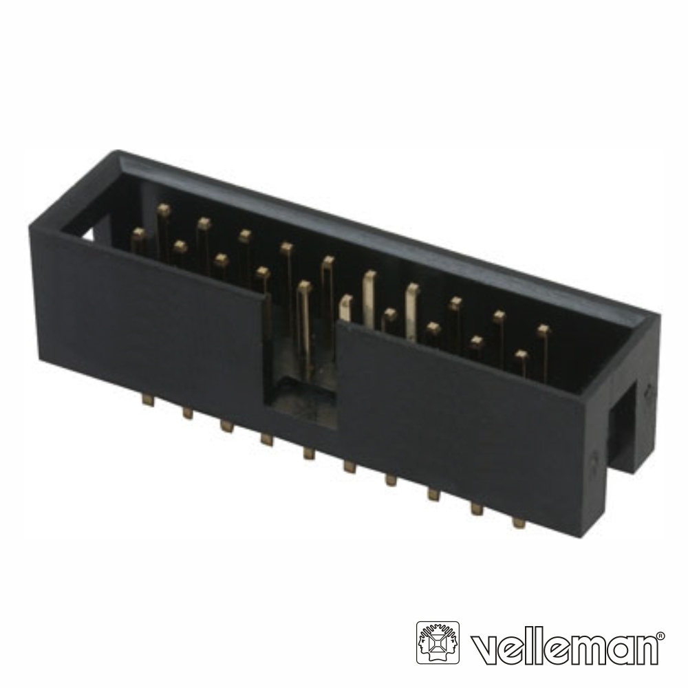 Ficha Conectora Macho P/ Ci Recto 2,54mm 26p VELLEMAN