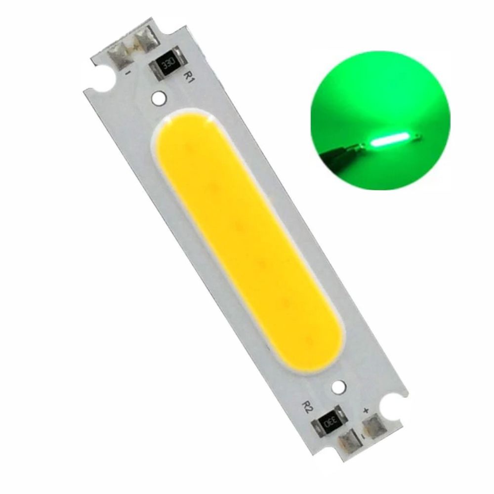 LED COB 2W 12V Verde 60x15mm