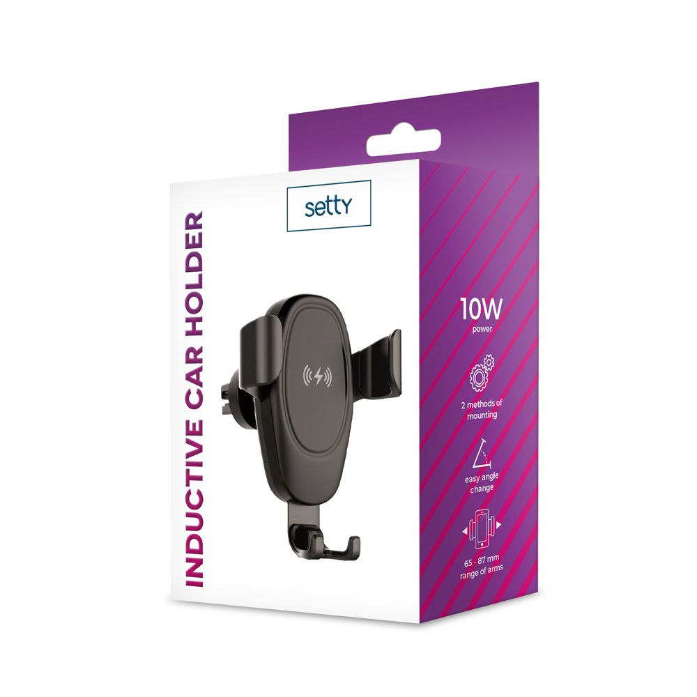Suporte Telemóvel C/ Carregador Indução Qi 10W