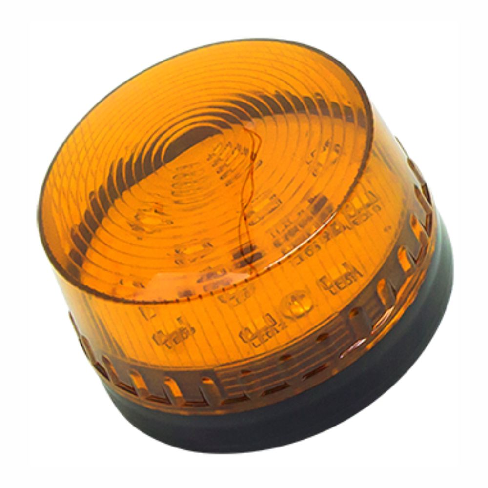 Sinalizador LED Intermitente Laranja 12V Ø72,8x63mm