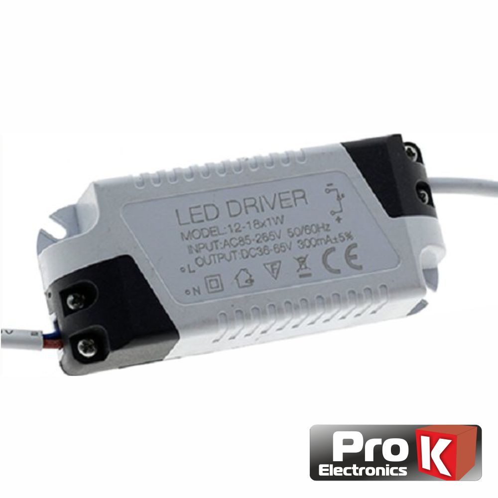 Fonte De Alimentação P/ LED 13-18W 36-65V PROK transformador led