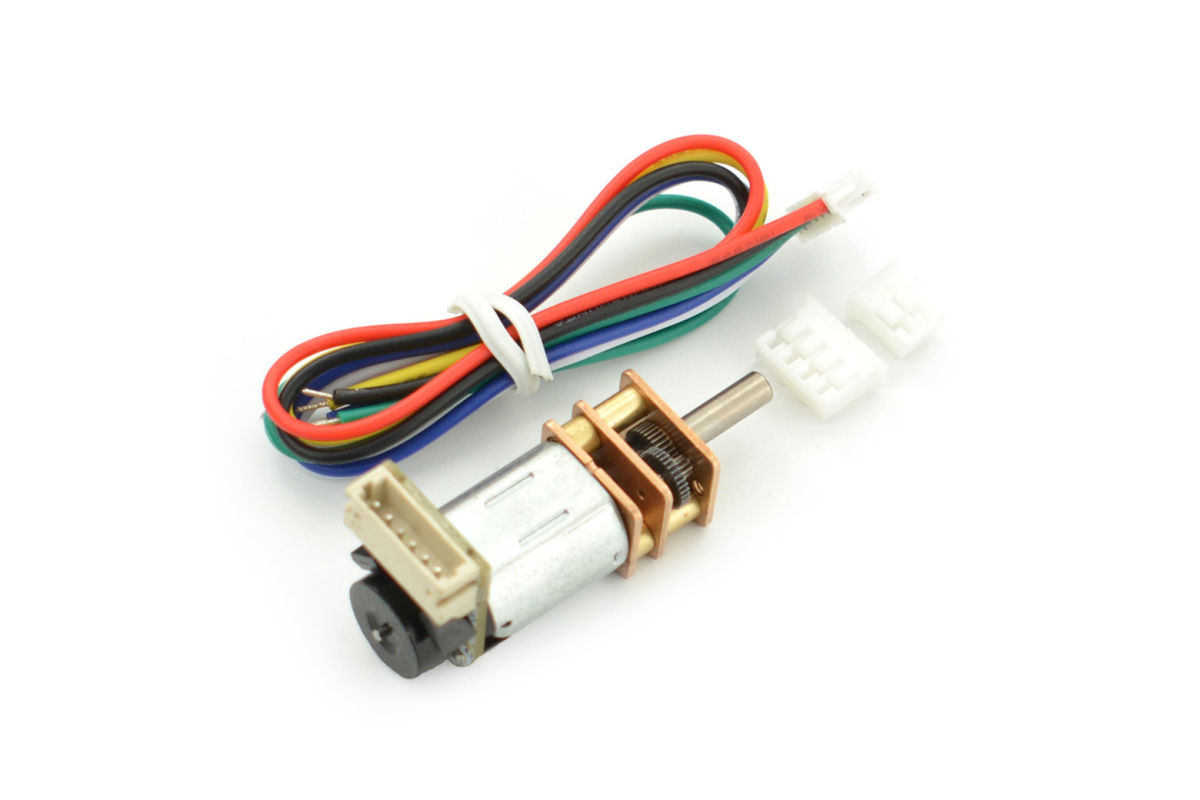 Micro Metal Geared Motor, Encoder, 6V, 105RPM, 150:1