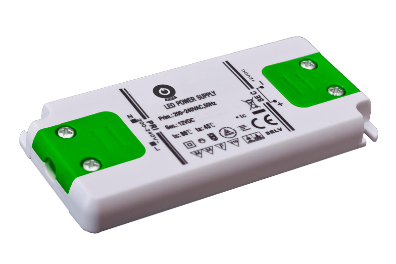 12 VDC Strømforsyning 12W, 1A.