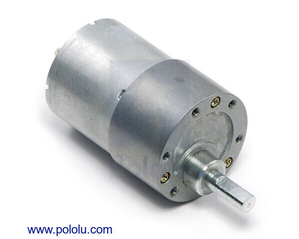 Pololu 19:1 Metal Gearmotor 37Dx52L mm 12V (Spur Pinion) (#1102)
