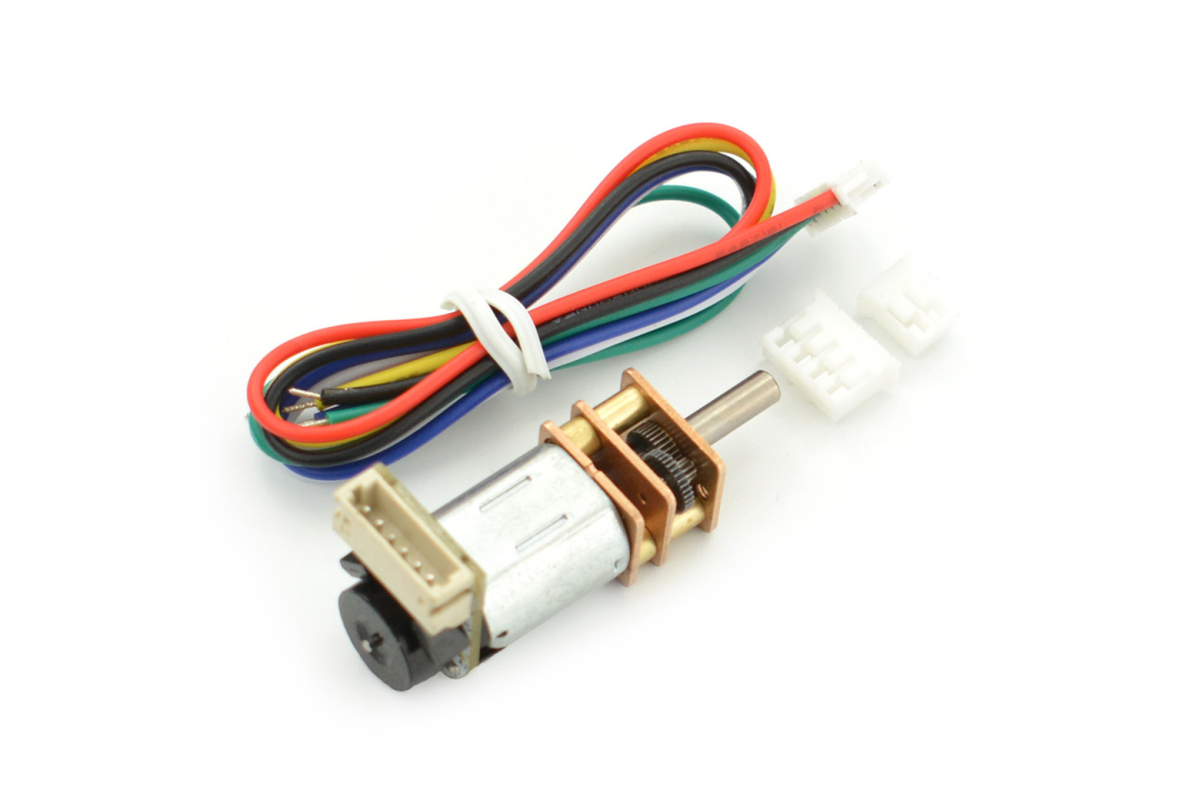 Micro Metal Geared Motor w/Encoder, 6V 75RPM 210:1, 2940 Res