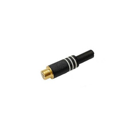 RCA femelle anodisé noir contact doré