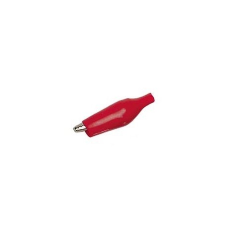 Pince crocodile 27 mm à souder - rouge