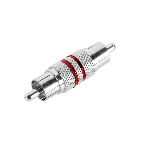 Adaptateur RCA mâle - RCA mâle bague rouge