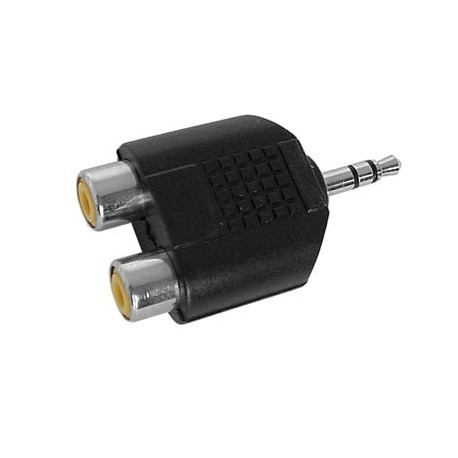 2 x RCA femelles - Jack mâle 3,5mm Stéréo