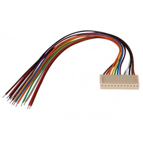 Connecteur femelle avec câble 12 contacts