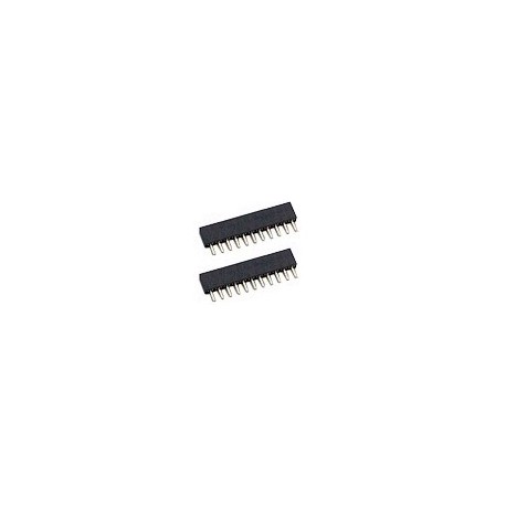 Jeu de 2 connecteurs femelles pas 2 mm (1x12)