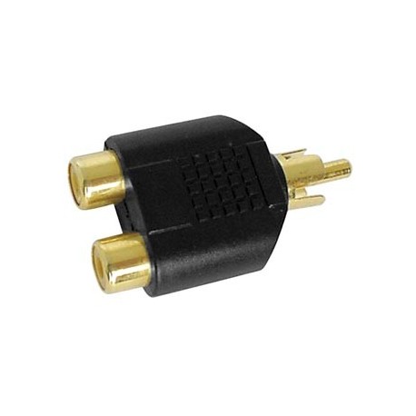 Adaptateur 2 x RCA femelles - RCA mâle
