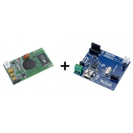 Module EasyVR 2.0 + platine de test