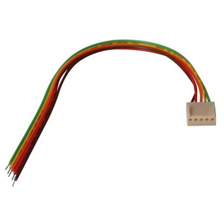 Connecteur femelle avec câble 5 contacts