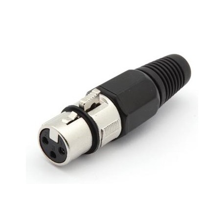 Fiche XLR femelle nickelée 3 broches