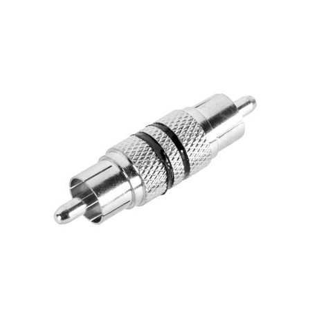 Adaptateur RCA mâle - RCA mâle bague noire