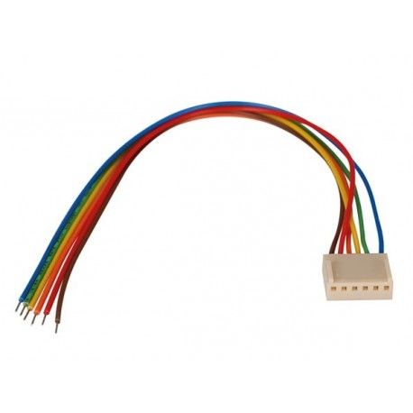 Connecteur femelle avec câble 6 contacts