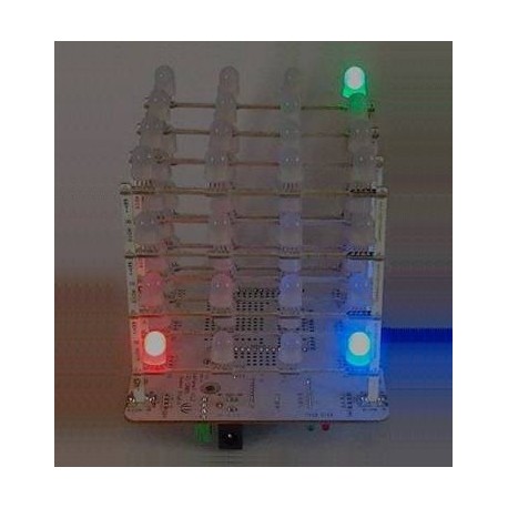 Kit Rainbow Cube - 4 x 4 x 4 (leds RGB)