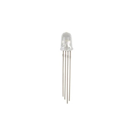 Led RVB boitier transparent 5mm (1 cathode + 3 anodes)