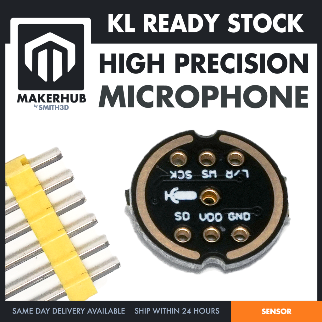 Omnidirectional Microphone High Precision Microphone Module Sound Sensor I2S Interface INMP441 MEMS Low Power - MakerHub Malaysia: Robotic and Electronic Supplies